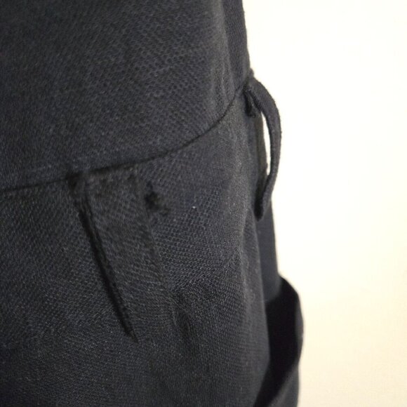 Skylar + Madison Black Wide Leg Spaghetti Strap 100% Linen Jumpsuit Size S - Picture 7 of 10